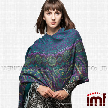 Chal reversible de cachemira con pashmina en colores elegantes